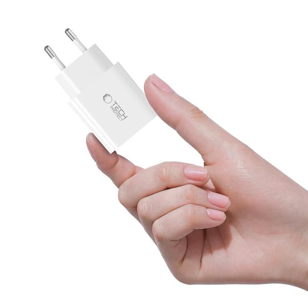 Tech-Protect 20W PD Väggladdare Inkl. Lightning Kabel Vit