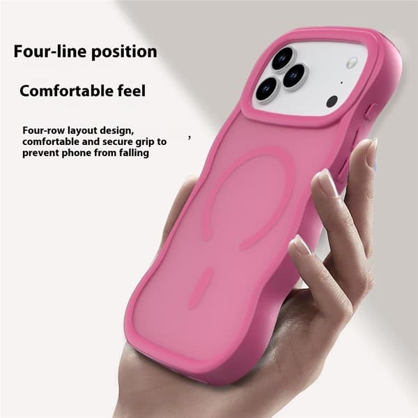 iPhone 18 Pro Max/17 Pro Max Skal MagSafe Wavy Matt Svart