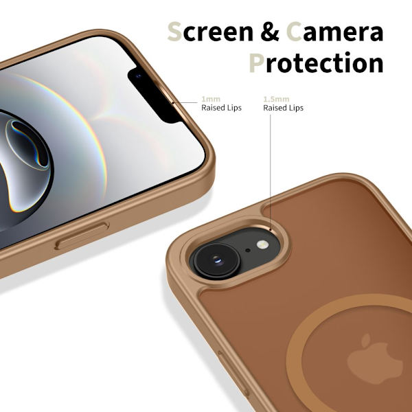 Tech-Protect iPhone 17e / 16e Skal MagSafe BasicMag Matt Brun