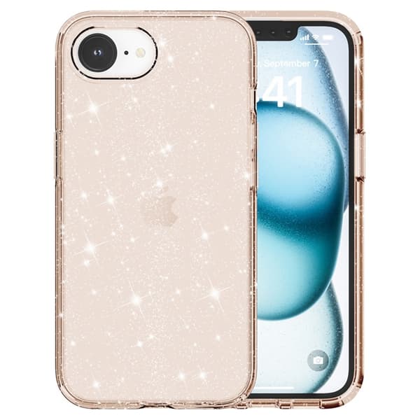iPhone 17e / 16e Skal Glitter Shockproof Guld