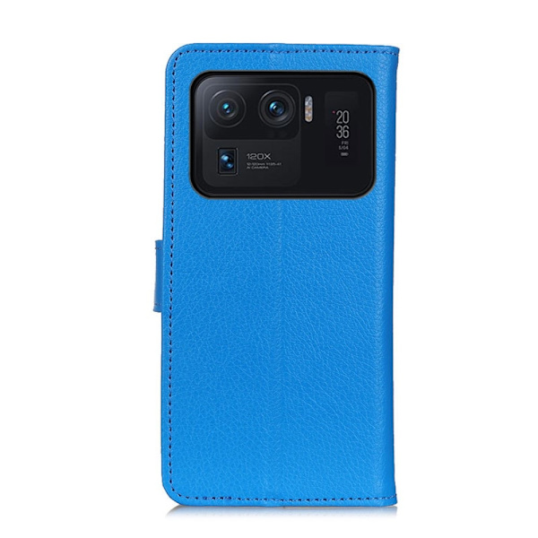 Xiaomi Mi 11 Ultra - Litchi Läder Fodral - Blå Blue Blå