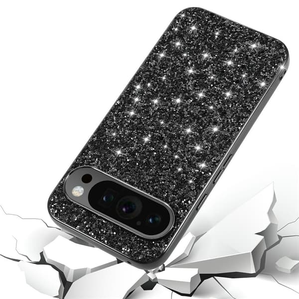 Google Pixel 10 / 10 Pro Skal Glitter Hybrid Guld