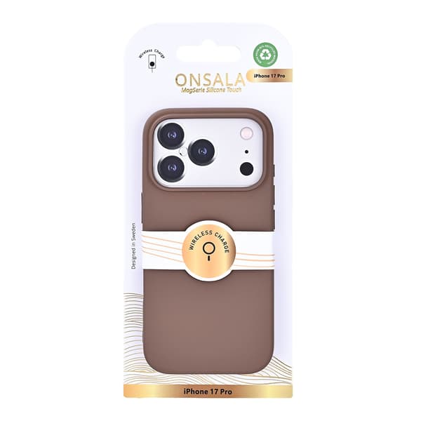 Onsala iPhone 17 Pro Mobilskal Med Silikonkänsla Chocolate