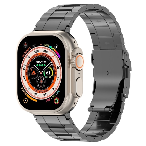 Apple Watch 42/44/45/49 mm Armband Steel Titanium Grå
