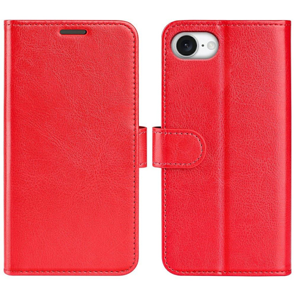 iPhone 16e Fodral Crazy Horse Läder Röd