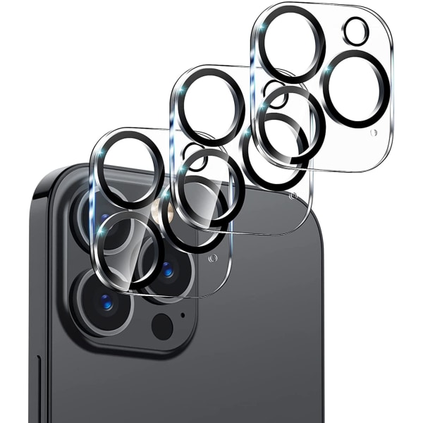 3-Pack iPhone 15 Pro / 15 Pro Max Linsskydd I Härdat Glas