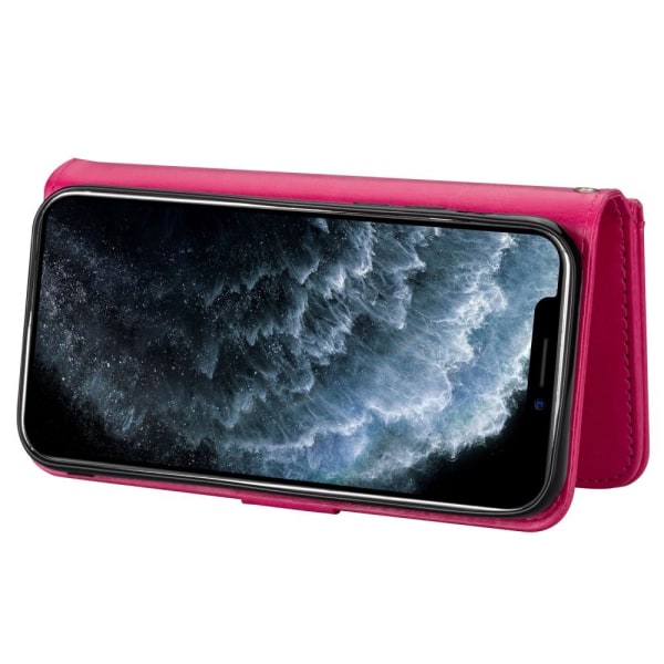 iPhone 12 / 12 Pro - 9-korts 2in1 Magnet/Fodral - Rosa Pink Rosa