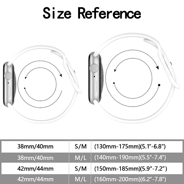 Silikon Armband Butterfly Apple Watch 41/40/38 mm (M/L) Vit