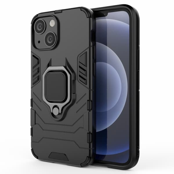 iPhone 13 Mini - Hybrid Ring Skal - Svart
