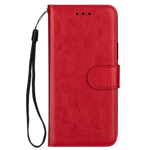 iPhone 12 Mini - Crazy Horse Fodral - Röd Red Röd
