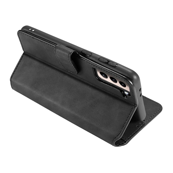 Samsung Galaxy S21 - DG.MING Retro Läder Fodral - Svart Black Svart