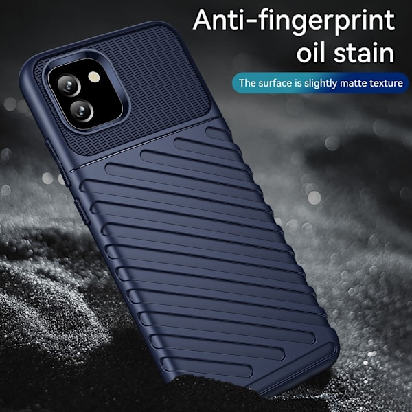 Samsung Galaxy A03 Skal Twill Textur Blå