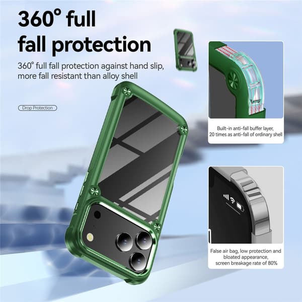 iPhone 17 Pro Max Skal Xtreme Shockproof Hybrid Grön