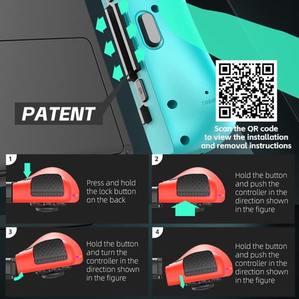 DATA FROG Nintendo Switch Joy-Con Kontroll Svart