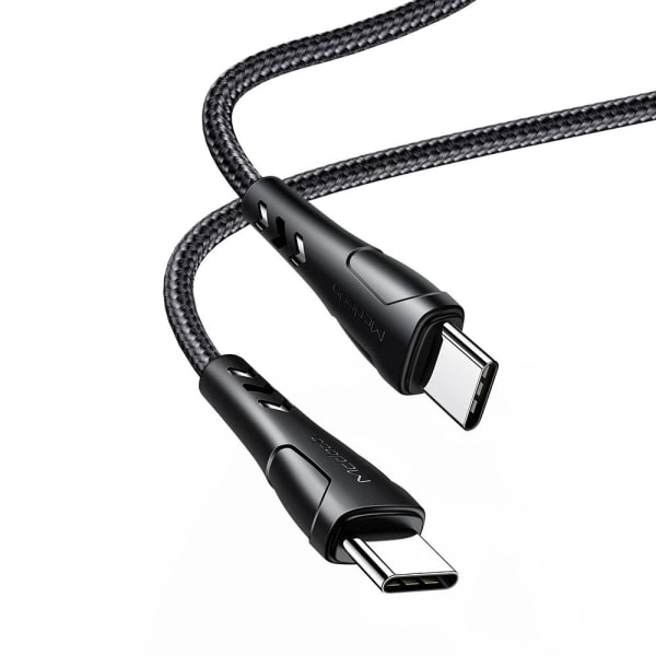 MCDODO Snabbladdare 1.2m USB-C - USB-C Nylon Kabel - Svart Black Svart