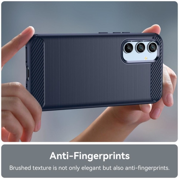 Samsung Galaxy A54 5G Skal Borstad Stål Textur Blå
