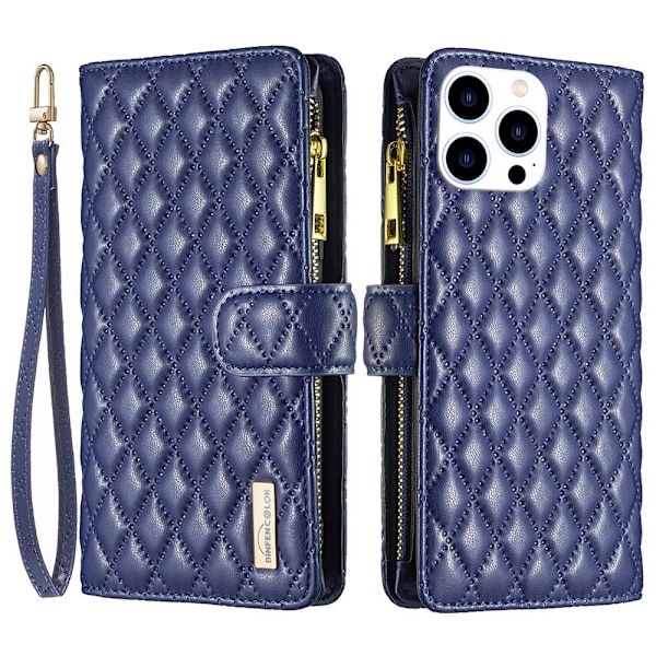 BINFEN iPhone 16 Pro Max Fodral Diamond Multifunktionell Blå