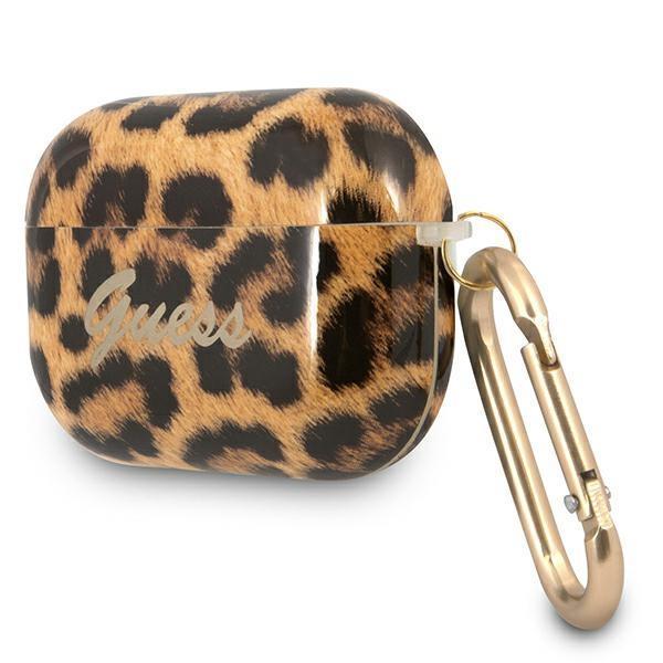 Guess AirPods Pro - Leopard Collection Med Karbinhake - Leopard Leopard Guld