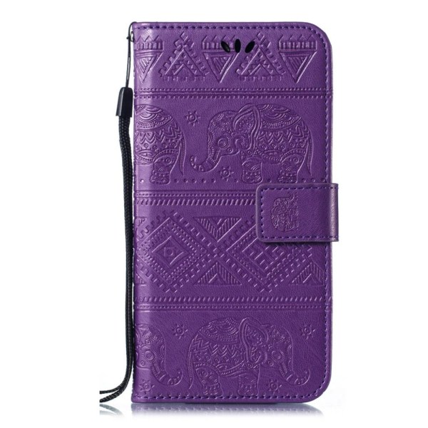 iPhone 11 Pro - Plånboksfodral Elephant - Lila Purple Lila