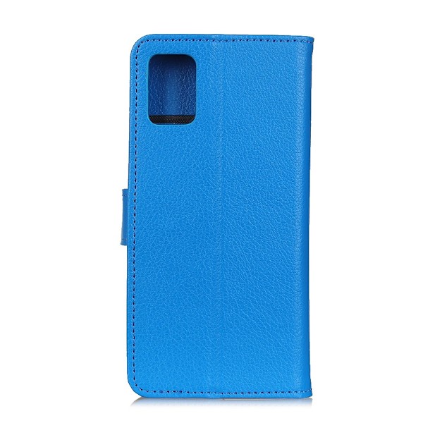 OnePlus 9 - Litchi Läder Fodral - Blå Blue Blå