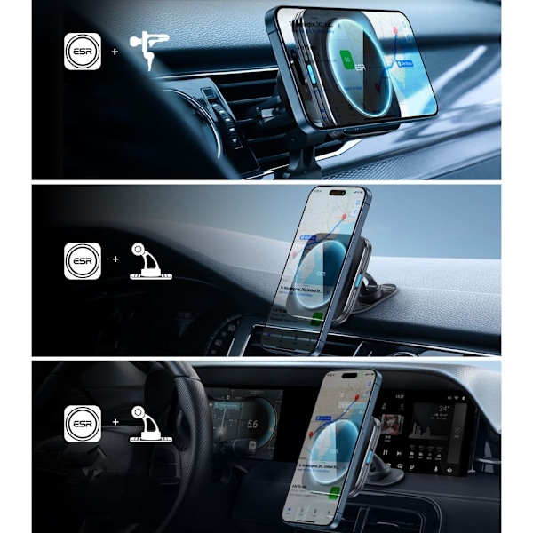 ESR 15W Qi2 MagSafe Billaddare HaloLock Svart