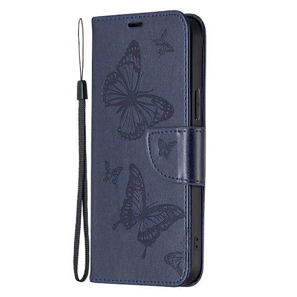 Samsung Galaxy S23 Ultra Fodral Tryckta Fjärilar Blå