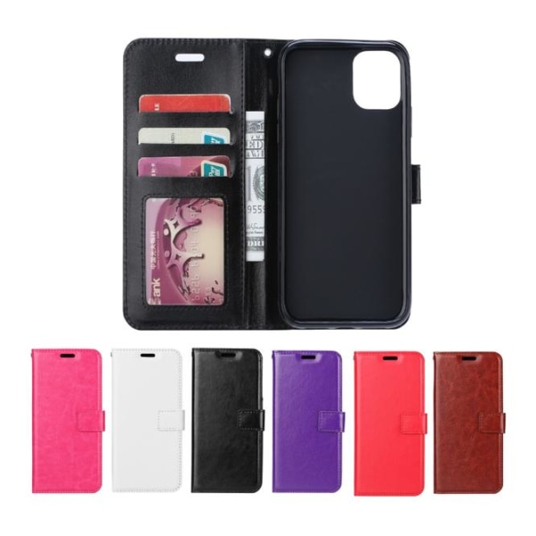 iPhone 12 Mini - Plånboksfodral - Välj Färg! Black Svart