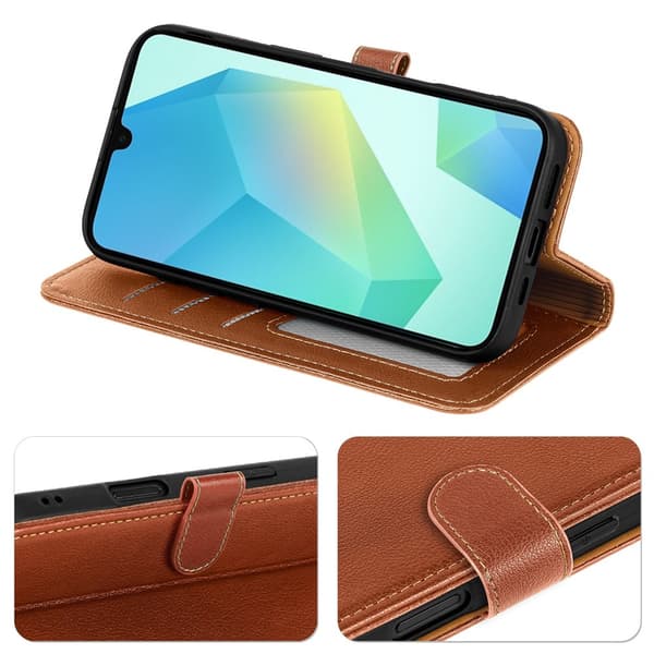 Samsung Galaxy A27 Plånboksfodral Läder Brun