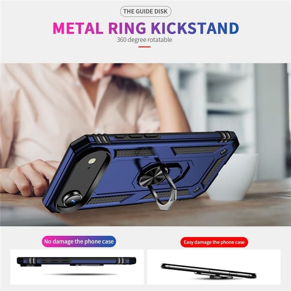 iPhone Air Skal Shockproof Hybrid Ring Blå
