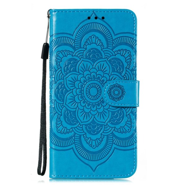 Xiaomi Mi 10 / 10 Pro - Mandala Plånboksfodral - Blå Blue Blå