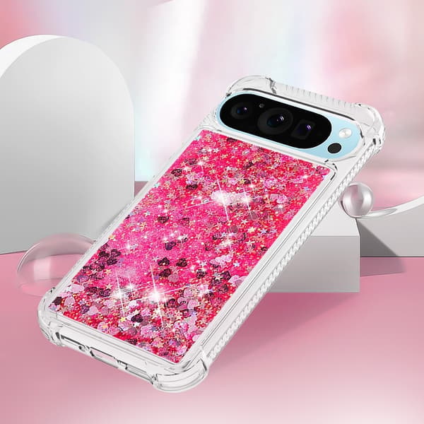 Google Pixel 10 / 10 Pro Skal Glitter Quicksand Rosa