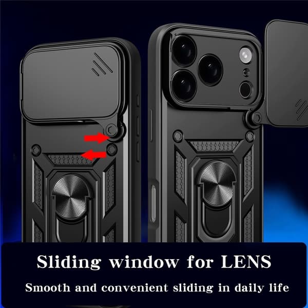 iPhone 17 Pro Skal CamShield Ring Hybrid Roséguld