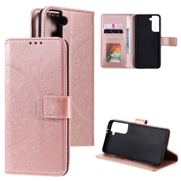 Samsung Galaxy S21 - Mandala Plånboksfodral - Roséguld Roséguld Roséguld