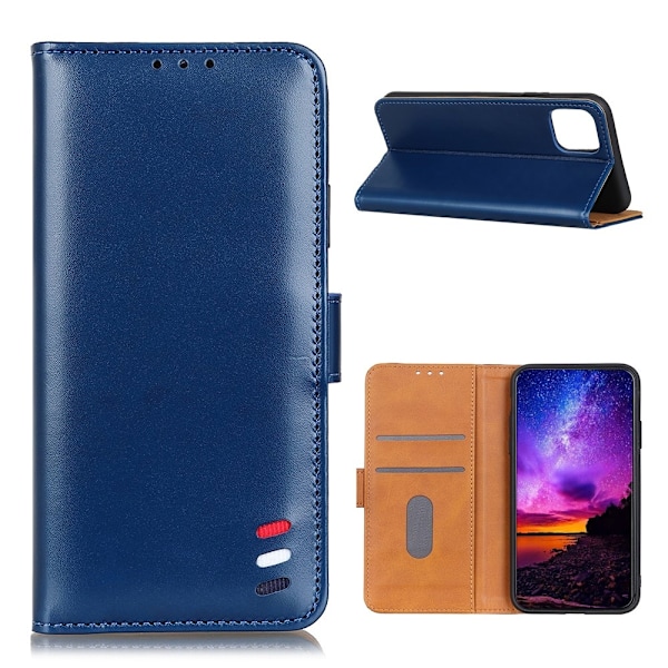 Xiaomi Mi 11 - Tri-Color Läder Fodral - Blå Blue Blå
