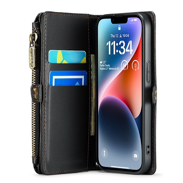 CASEME iPhone 14 Plånboksfodral Svart