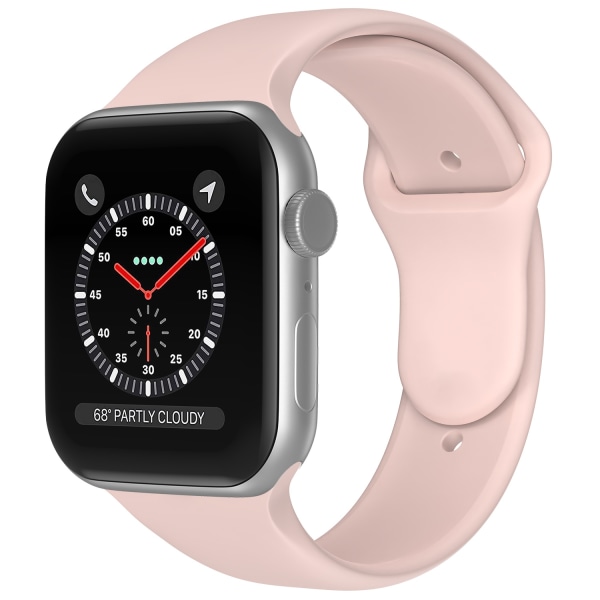 Apple Watch 42/44/45/49 mm Silikon Armband (S/M) Sand Pink