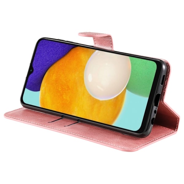 Samsung Galaxy A04s / A13 5G Fodral Klassiskt Läder Roséguld