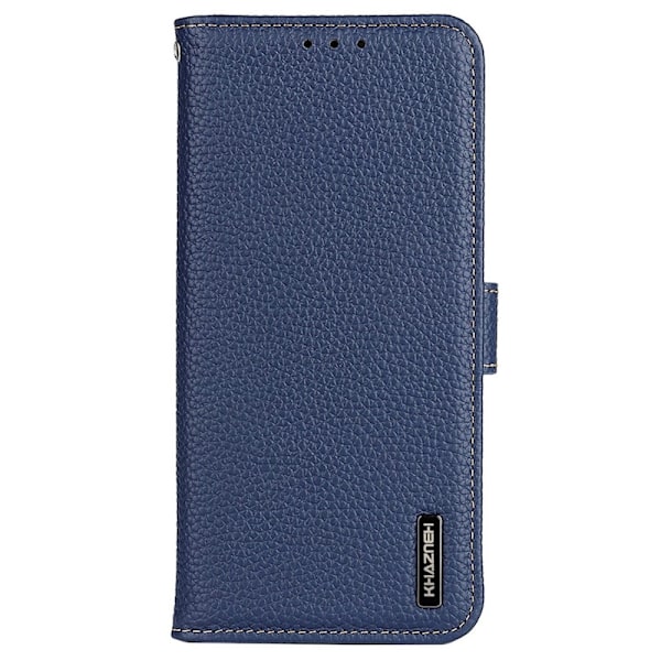 KHAZNEH Samsung Galaxy S24 FE Fodral Äkta Läder Mörk Blå
