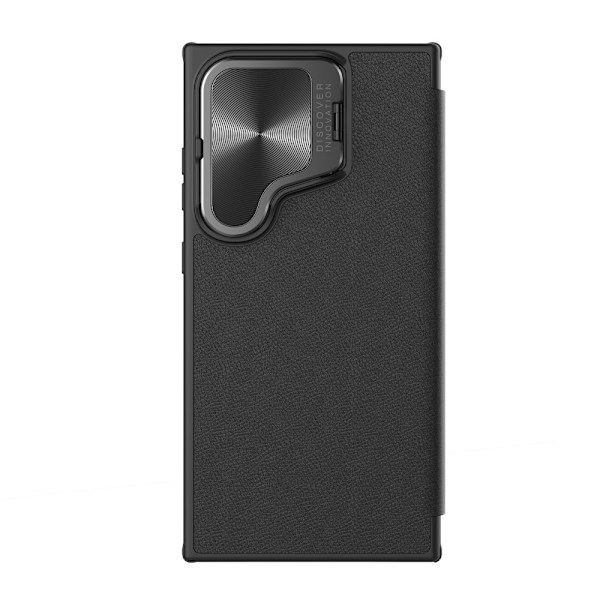 NILLKIN Galaxy S24 Plus Fodral Qin Läder Cam Kickstand Litchi Svart