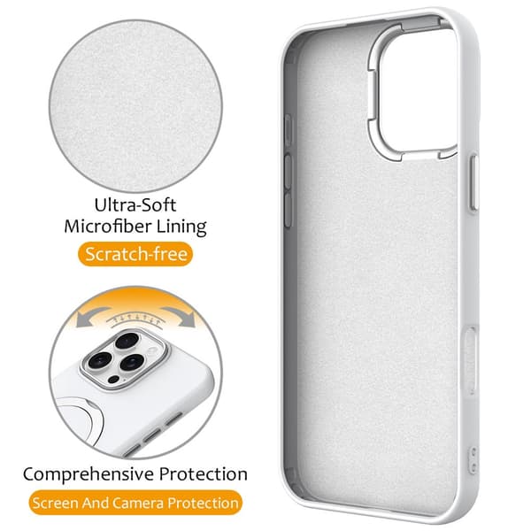 iPhone 16 Pro Max Skal MagSafe Kickstand Hybrid Vit
