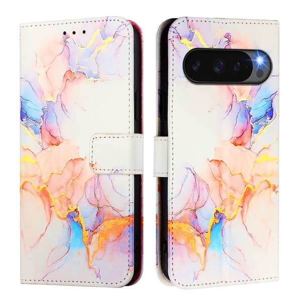 Google Pixel 10/10 Pro / 9/9 Pro Fodral Marmor Vit
