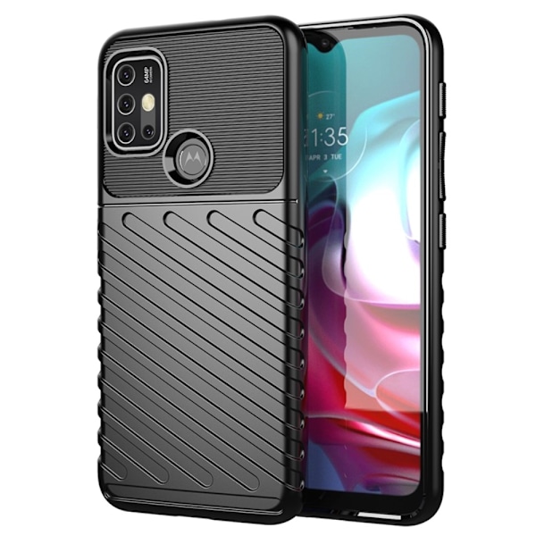 Motorola Moto G10/G20/G30 - Twill Textur Skal - Svart Black Svart