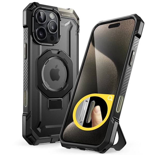 Supcase iPhone 16 Pro Skal MagSafe Unicorn Beetle Grip Svart
