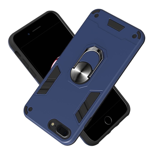 iPhone 7/8 Plus - Hybrid Armor Ring Skal - Mörk Blå DarkBlue Mörk Blå