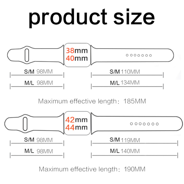 Apple Watch 42/44/45/49 mm Silikon Armband (S/M) Röd