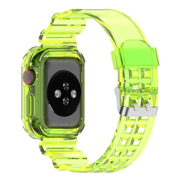 Apple Watch 38/40/41mm Kristall Skal/Armband Neon Gul