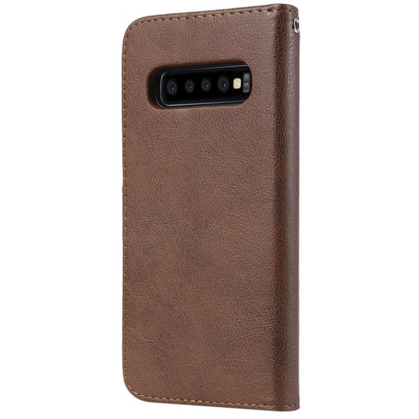 Samsung Galaxy S10 Plus - Plånboksfodral/Magnet Sk Brown Brun