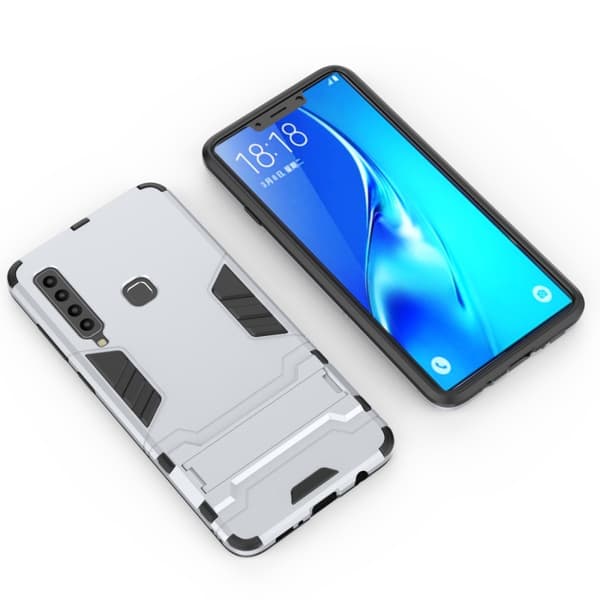 Samsung Galaxy A9 (2018) - Armour Skal - Silver Silver Silver