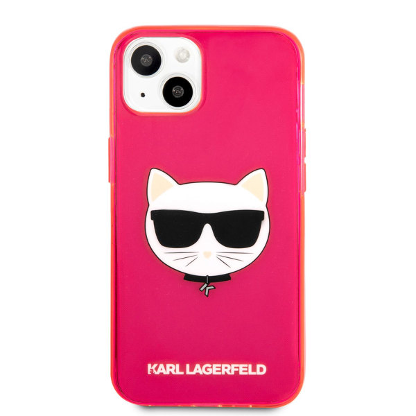 Karl Lagerfeld iPhone 13 Skal TPU Choupette Fluorescent Rosa