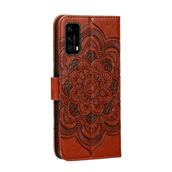 Huawei P40 - Mandala Plånboksfodral - Brun Brown Brun